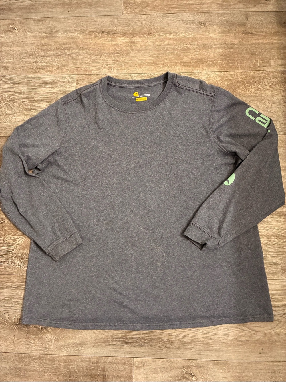 Carhartt Charcoal Tee with Yellow Logo Prints
